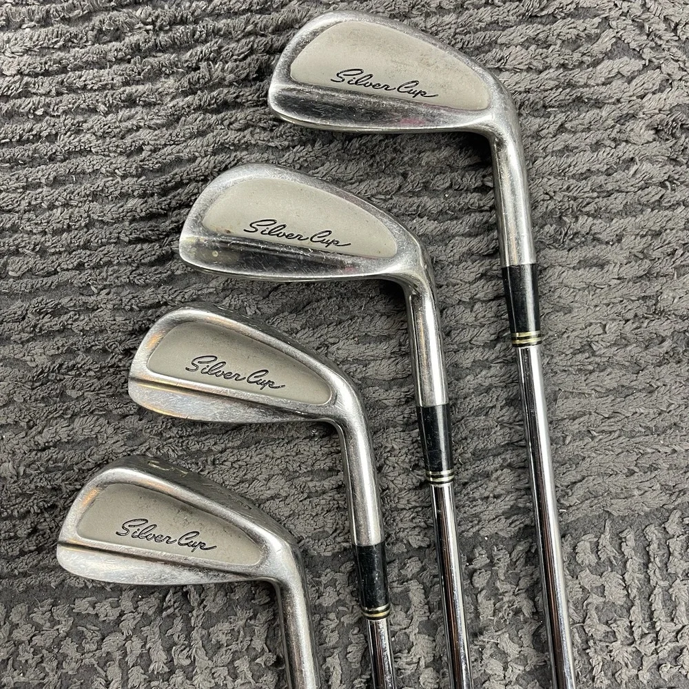 Silver Cup Muscle Back Iron Set 3 5 7 9 Vintage Golf Clubs RH Steel Shaft‎
